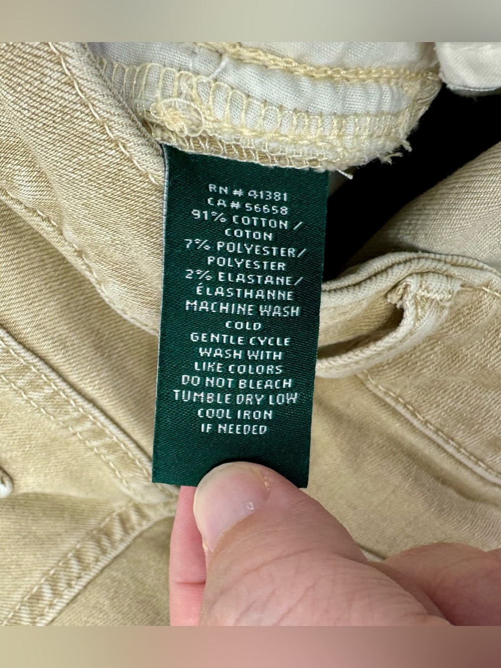 LRL Lauren Jeans Co Ralph Lauren 14 (36x27) Premier Skinny Ankle Jeans Tan - Picture 6 of 12